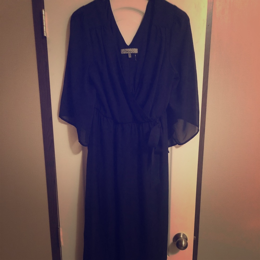 Royal blue long-short dress